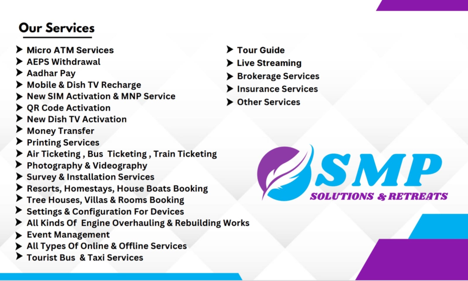 SMP SOLUTIONS AND RETREATS